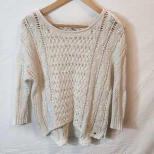 American Eagle Outfitters Crochet Knit Sweater